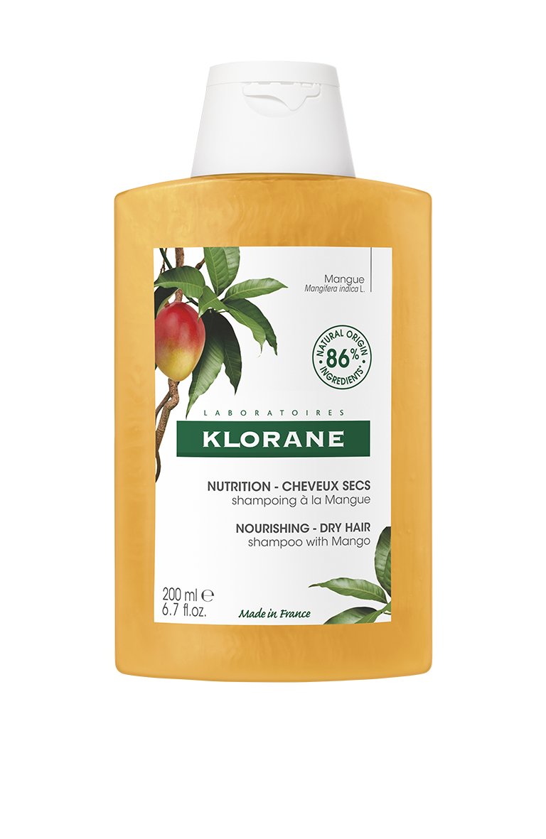 Pierre-Fabre Klorane szampon z mango do włosów suchych, odżywienie 200 ml