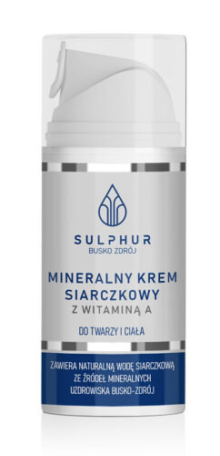 Sulphur Mineralny Krem Siarczkowy z witaminą A do twarzy i ciała 100 ml