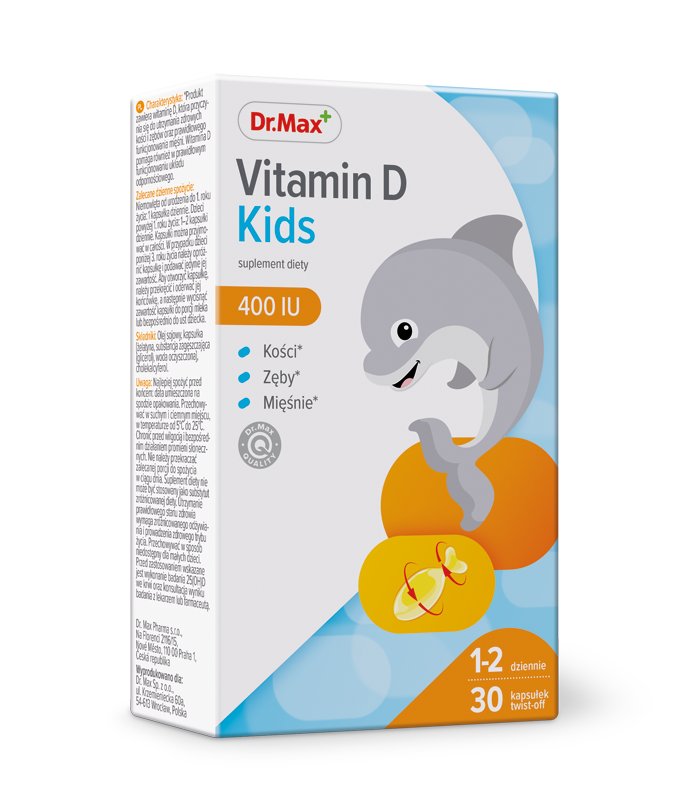 Dr.Max, Vitamin D Kids, suplement diety, 30 kaps.