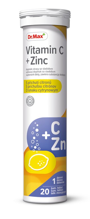 Dr.Max, Witamina C+ Cynk, suplement diety, 20 tabl. mus.