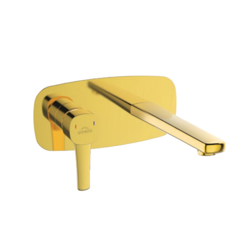 Invena Glamour Trend bateria umywalkowa podtynkowa złota BP-02-U09