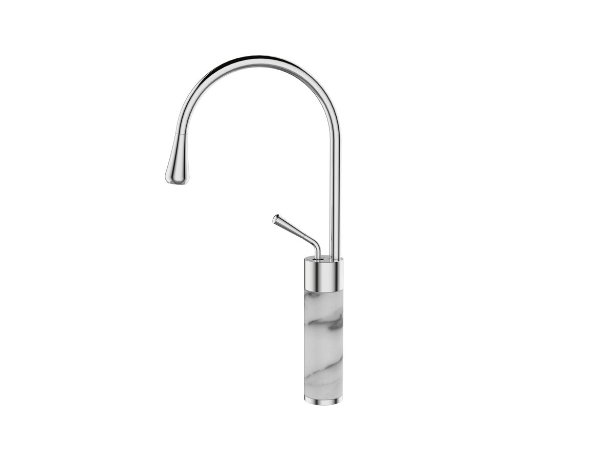 INVENA BATERIA UMYWALKOWA WYSOKA GABRO, INVENA TREND  BIAŁY/CHROM