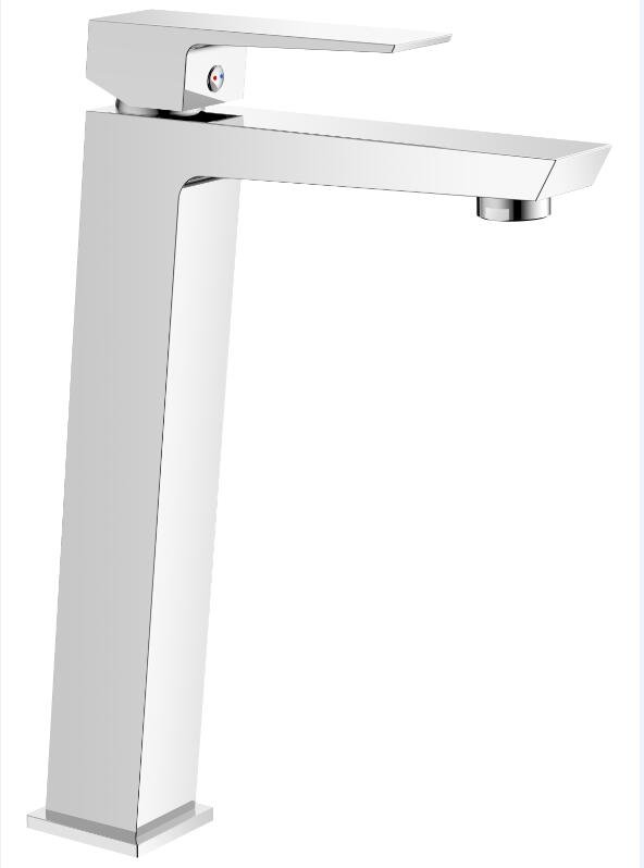 Invena Paros bateria umywalkowa stojąca wysoka chrom BU-09-W01