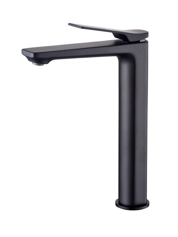 Invena Neri Trend bateria umywalkowa stojąca wysoka czarny mat BU-01-W04