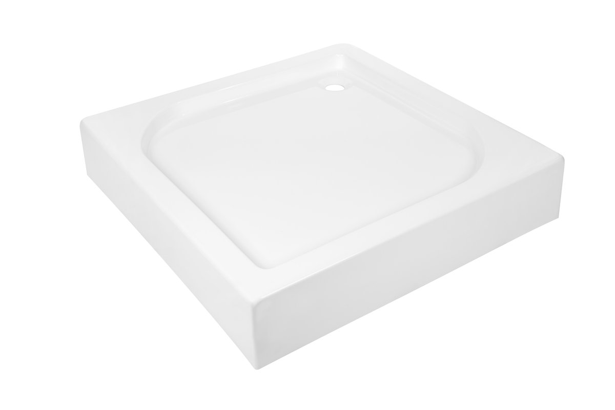 Invena Brodzik kwadratowy akrylowy z obudową 90x90 cm AK-80-K93