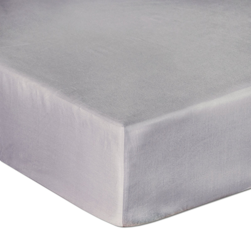 Prześcieradło satynowe z gumką 120x200 popielate 024