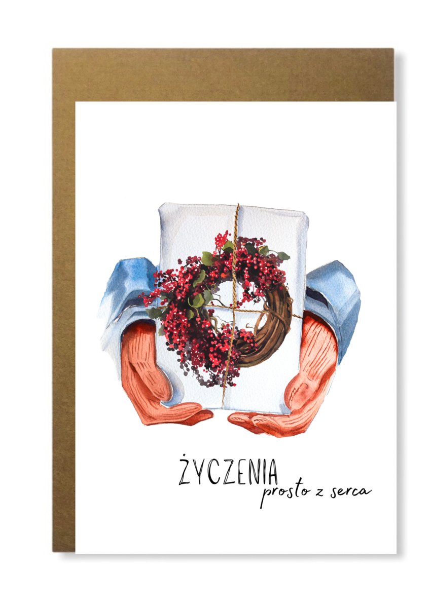 Kartka Na Boże Narodzenie Świąteczna Z Prezentem