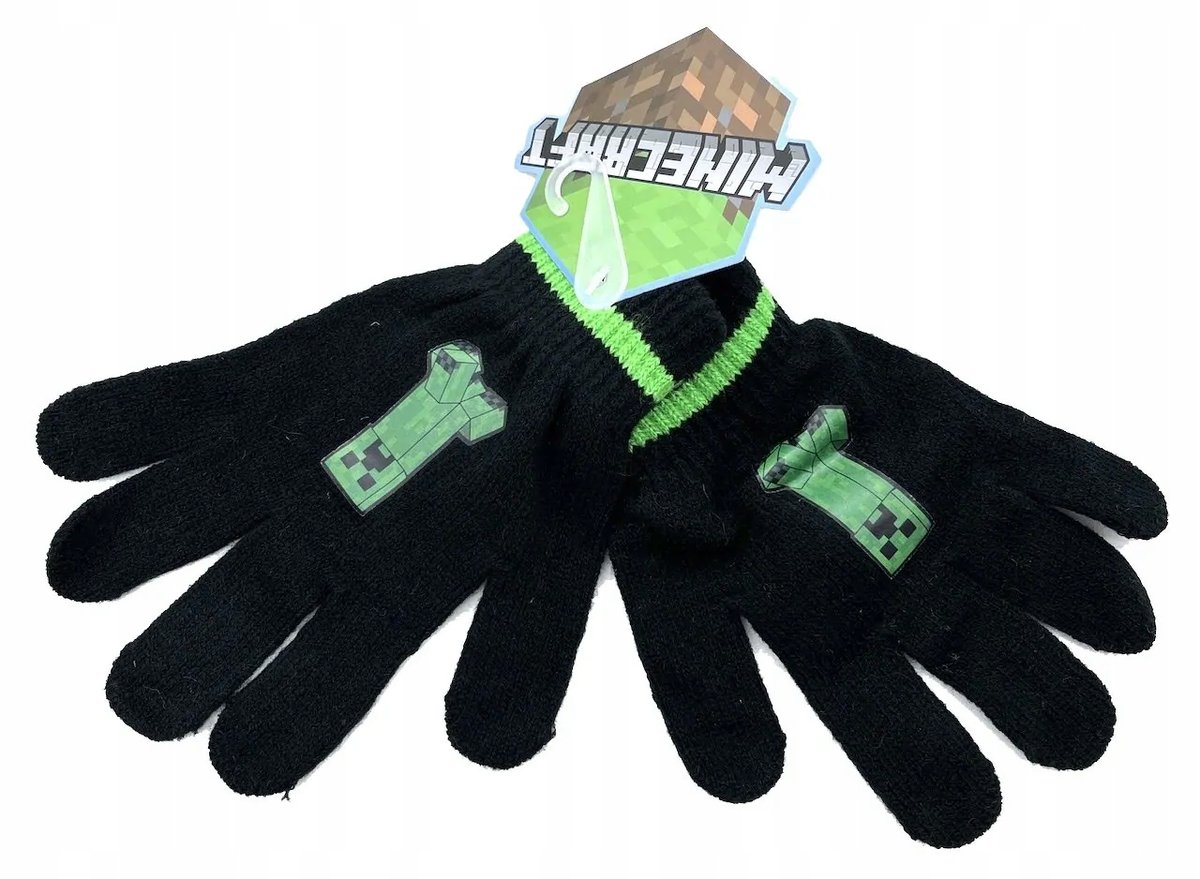 Rękawiczki Minecraft Creeper Cały Dla Dzieci