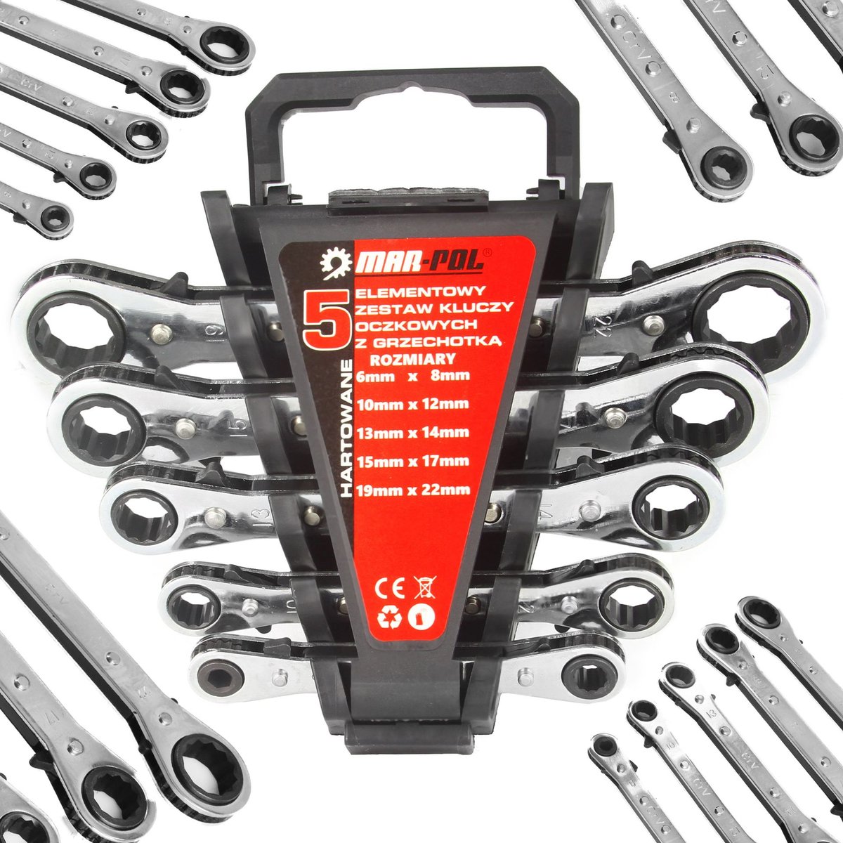 Klucze Oczkowe Grzechotka 5El 6-22Mm Treszczotka