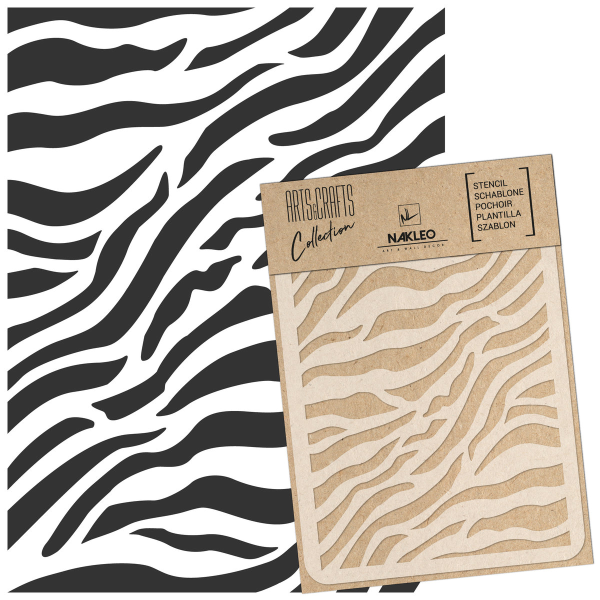 szablon malarski scrapbooking - craft // SKÓRA ZEBRY - A3 (30x42cm)