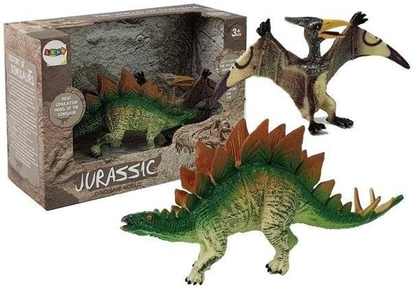 Dinozaury 2szt Stegosaurus, Pteranodon - Leantoys