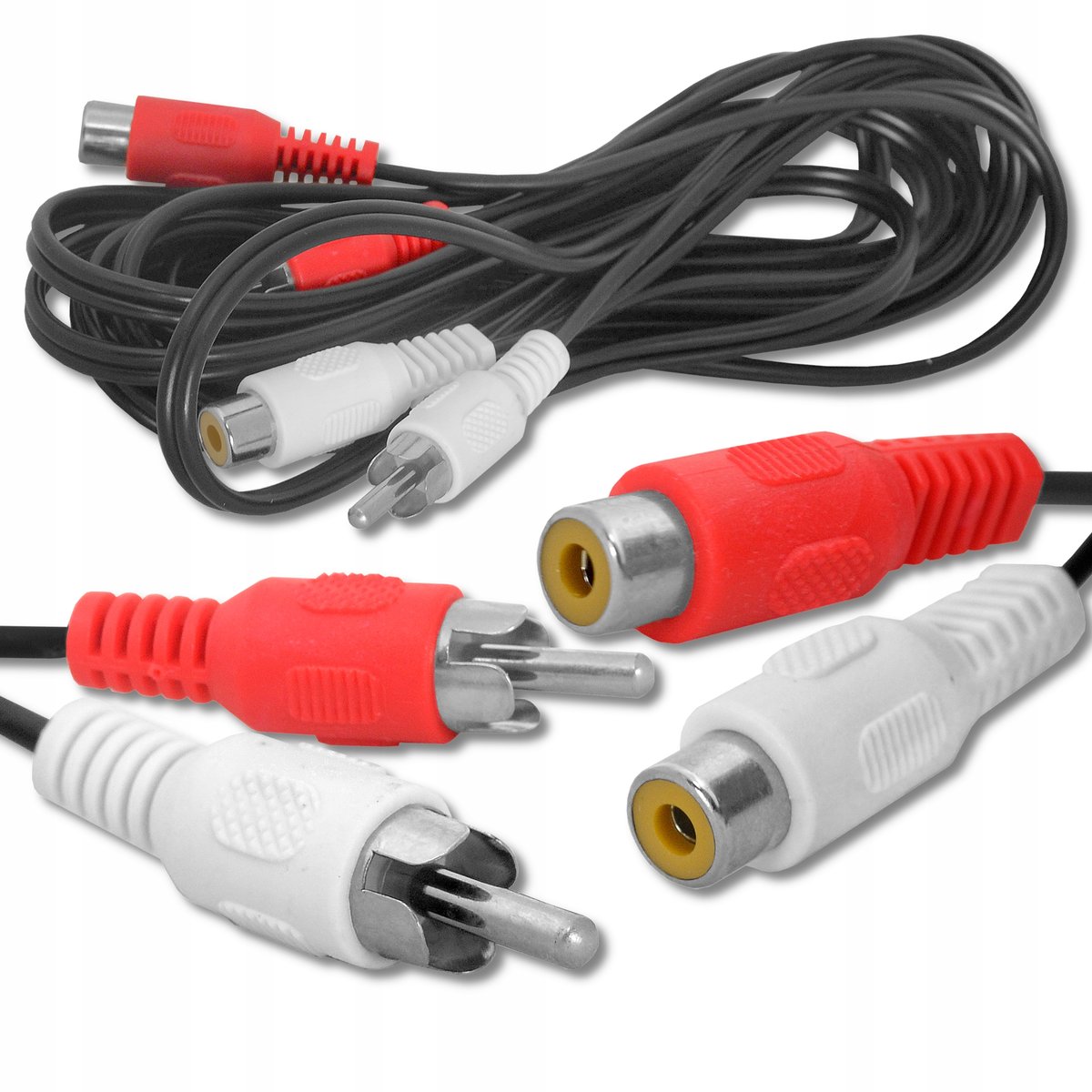Kabel 2X Wtyk - 2X Gn Rca 7,5M