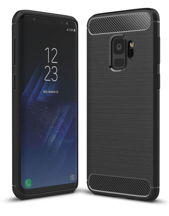 Etui Pancerne Karbon Samsung Galaxy S9 Czarny