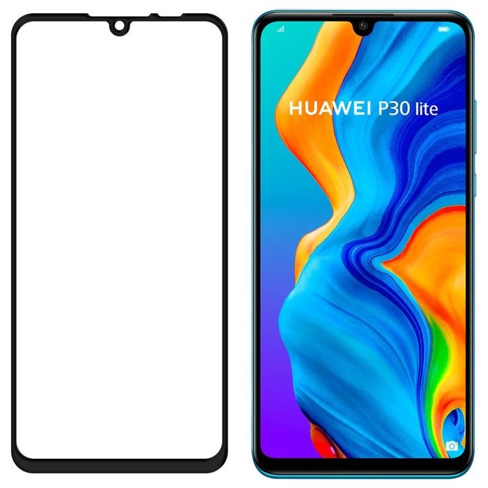 Szkło Hartowane Full Glue Huawei P30 Lite Czarny