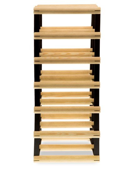 Regał Na Wino Stojak Na 12 Butelek Szklanych/ Pet — Rw-8/ 2X6 — Surowy Naturalny Metal + Drewno Rw-8-2X6-12 / Wamar-Sosenka