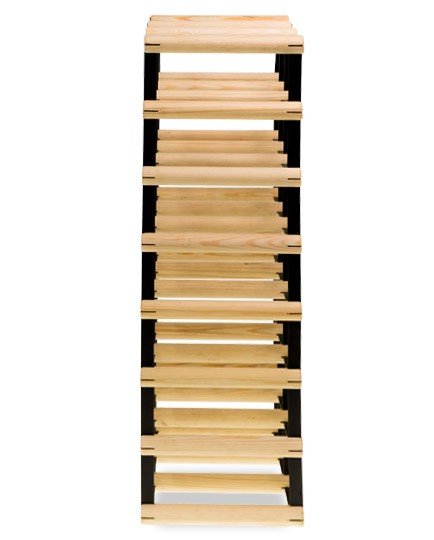 Regał Na Wino Stojak Na 21 Butelek Szklanych/ Pet — Rw-8/ 3X7 — Surowy Naturalny Metal + Drewno Rw-8-3X7-21 / Wamar-Sosenka