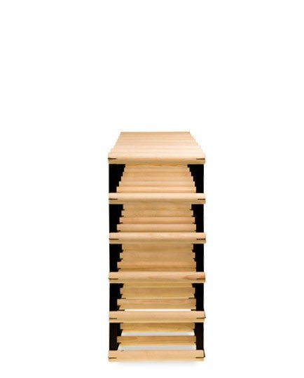 Regał Na Wino Stojak Na 35 Butelek Szklanych/ Pet — Rw-8/ 7X5 — Surowy Naturalny Metal + Drewno Rw-8-7X5-35 / Wamar-Sosenka