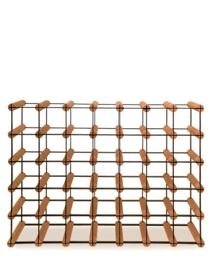 Regał Na Wino Stojak Na 35 Butelek Szklanych/ Pet — Rw-8/ 7X5 — Brązowy Brązowy Metal + Drewno Rw-8-7X5-35_O_Br / Wamar-Sosenka