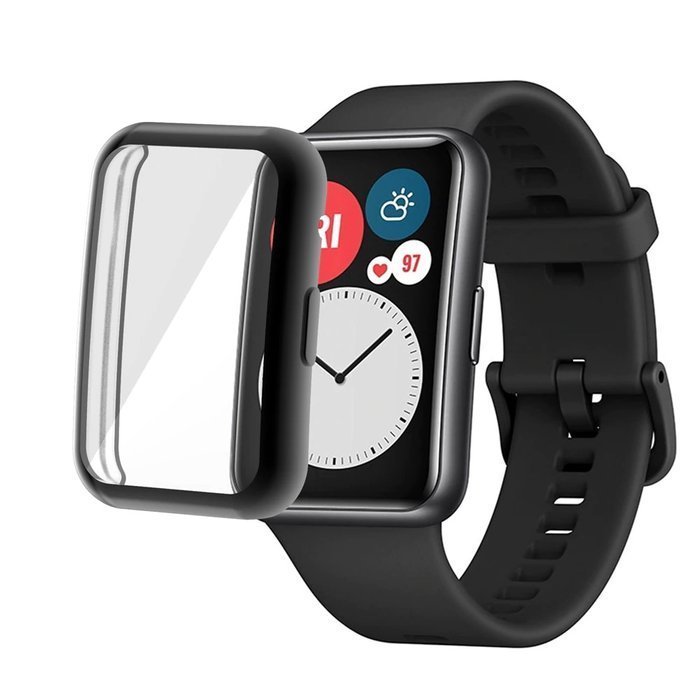 Etui Metalic Huawei Watch Fit Czarne
