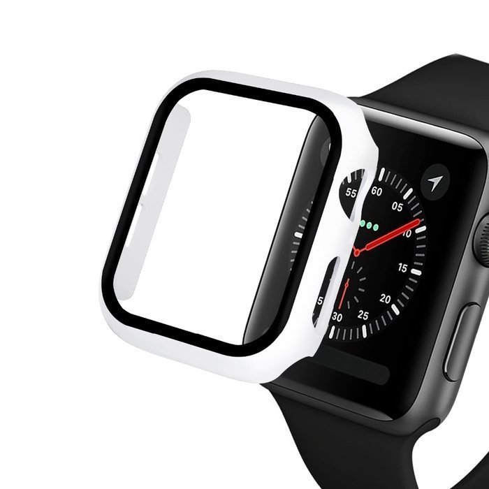 Etui + Szkło 2W1 Do Apple Watch 4/5/6/Se 44Mm Biały