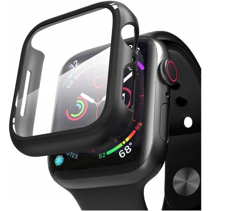 Etui + Szkło 2W1 Do Apple Watch 7/8 41Mm Czarne