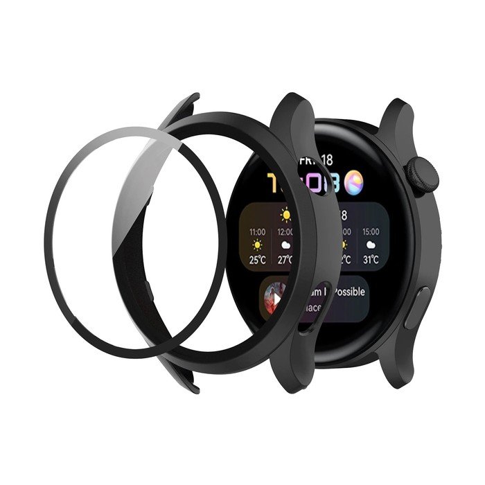 Etui + Szkło 2W1 Do Huawei Watch 3 Pro 48Mm Czarne