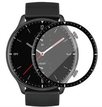 Szkło Hybrydowe Full Glue 5D Do Xiaomi Amazfit Gtr 2 Czarny
