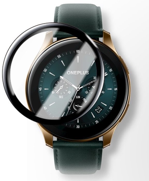 Szkło Hybrydowe Full Glue 5D Do Oneplus Watch Czarny