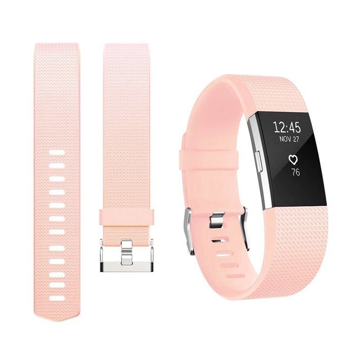 Opaska Pasek Bransoleta Smoothband Fitbit Charge 2 Pudrowa