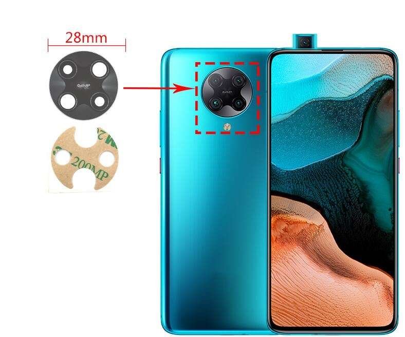 Zamienne Szkło Aparatu Xiaomi Poco F2 Pro