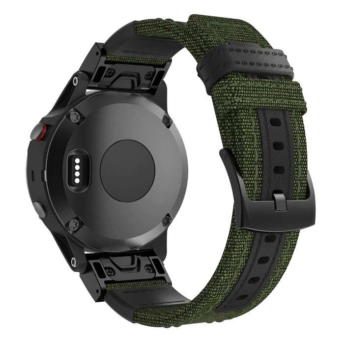 Opaska Pasek Bransoleta Nylon Garmin Fenix 3/5X/3Hr/5X Plus/6X/6X Pro/7X Army Green