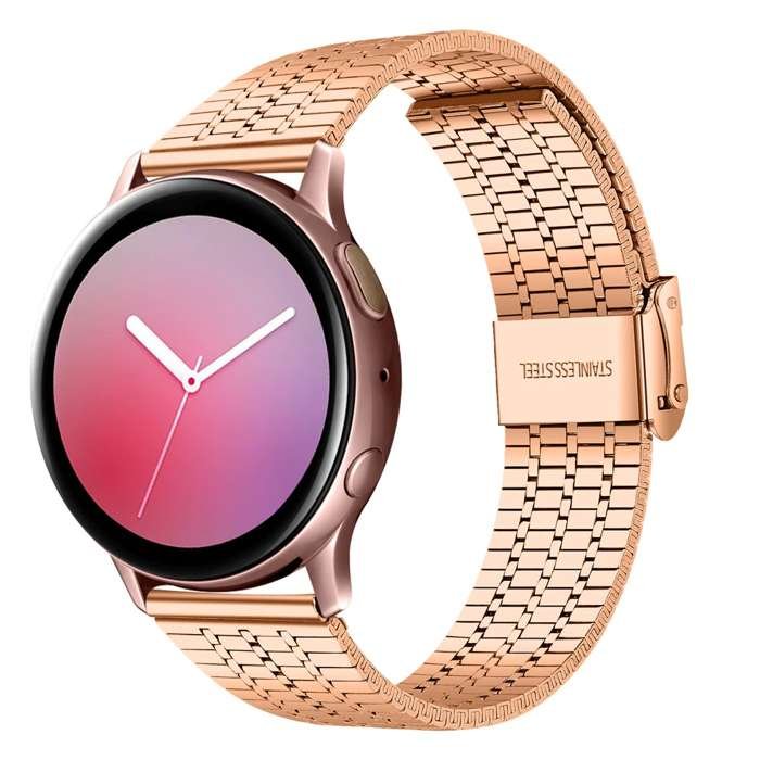 Opaska Pasek Bransoleta Mesh Z Zapięciem Samsung Watch 42Mm 3 41Mm 4 40/44Mm Active Huawei Watch Gt 2 / 3 42Mm Amazfit Gts 1 2  2E Mini Garmin Venu ..