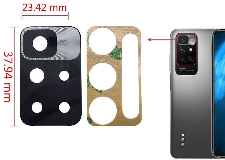 Zamienne Szkło Aparatu Xiaomi Redmi 10