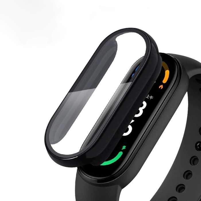 Etui + Szkło 2W1 Do Xiaomi Mi Band 3 / 4 / 5 / 6 Czarne