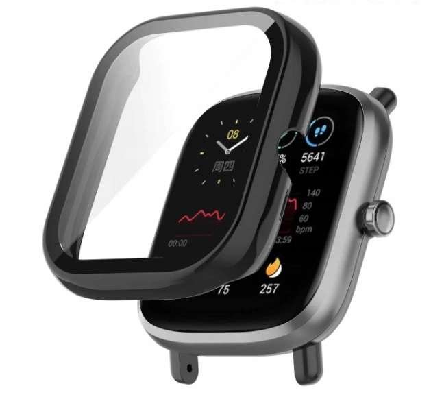 Etui + Szkło 2W1 Do Xiaomi Amazfit Gts 2 / 2E Czarne