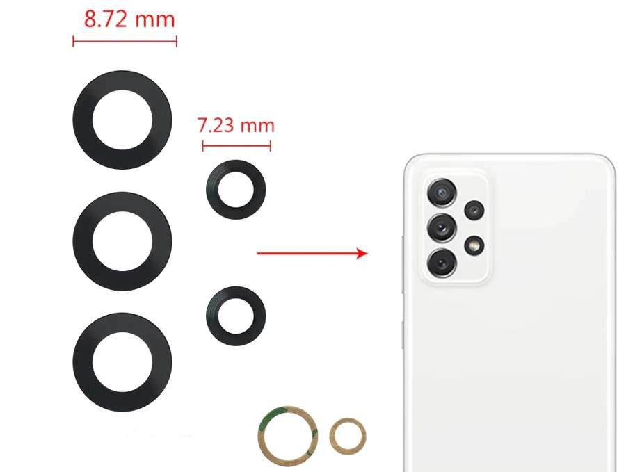 Zamienne Szkło Aparatu Samsung Galaxy A52 4G 5G