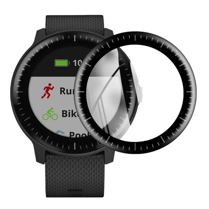 Szkło Hybrydowe Full Glue 5D Do Garmin Vivoactive 3 Czarny