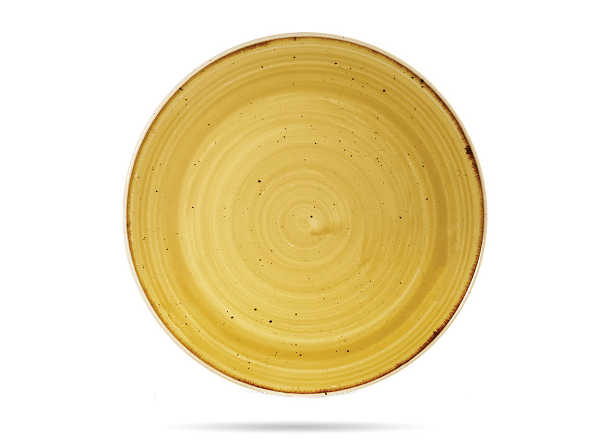 Talerz 32,4 cm Mustard Yellow Stonecast CHURCHILL