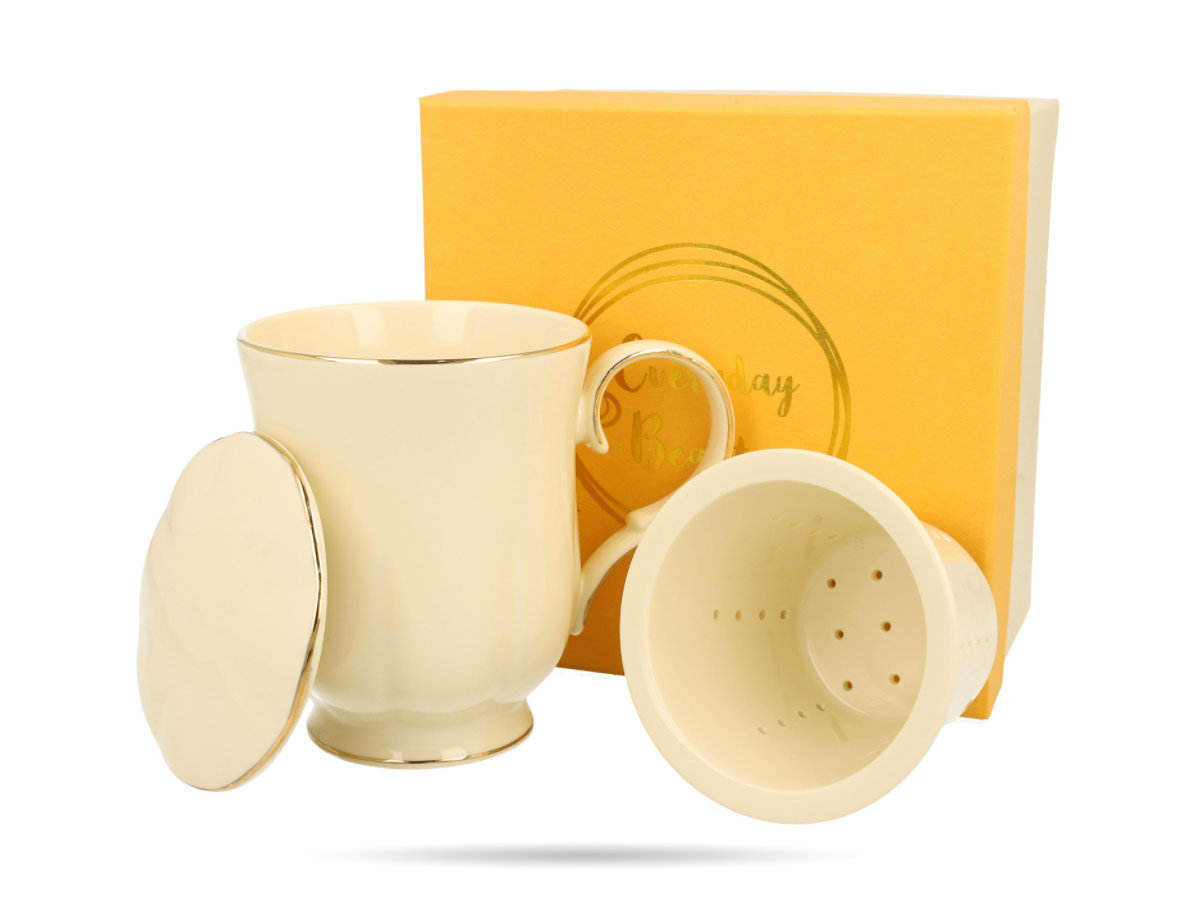 Duo KUBEK Z ZAPARZACZEM EXCLUSIVE 430 ML PORCELANA WYSOKIEJ JAKOŚCI 5907666516553
