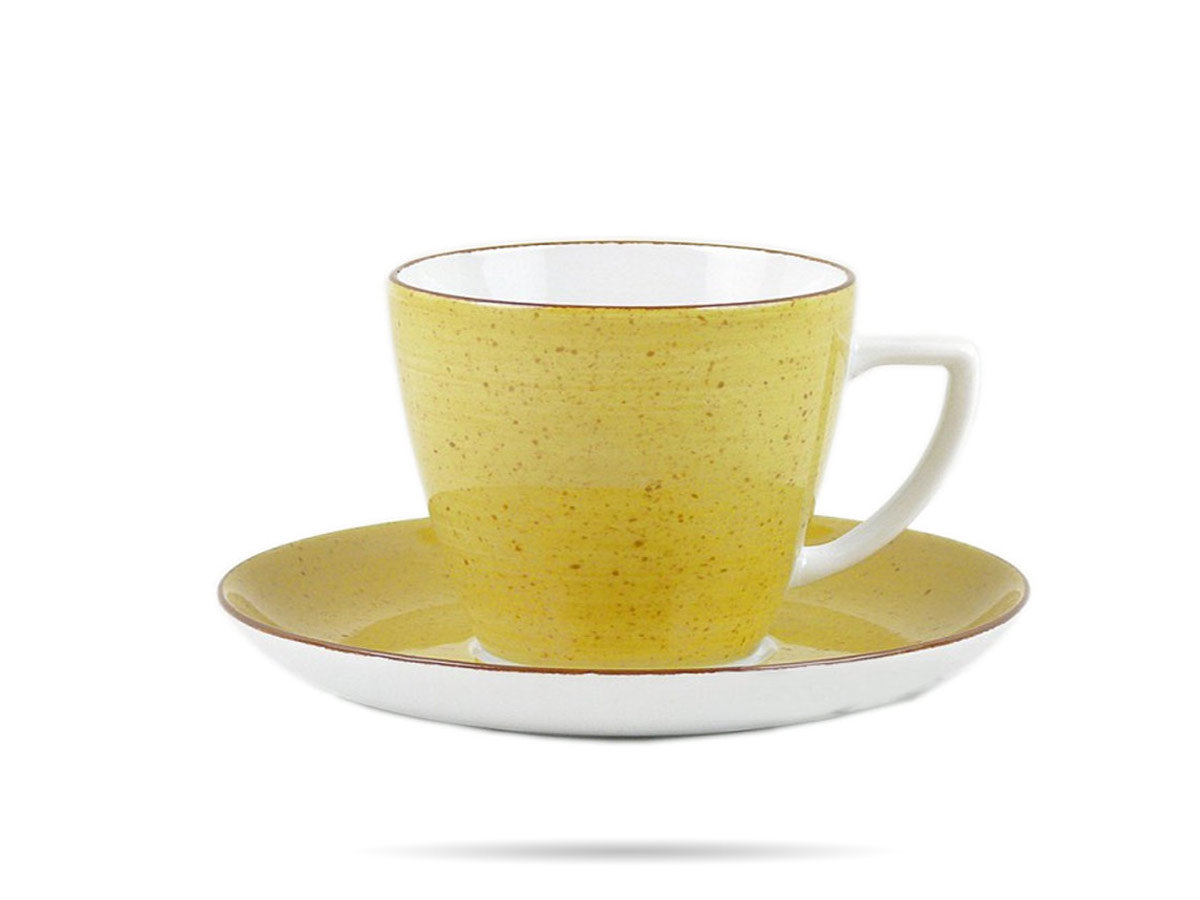 Filiżanka Ze Spodkiem 350 Ml Żółta Beata Lubiana