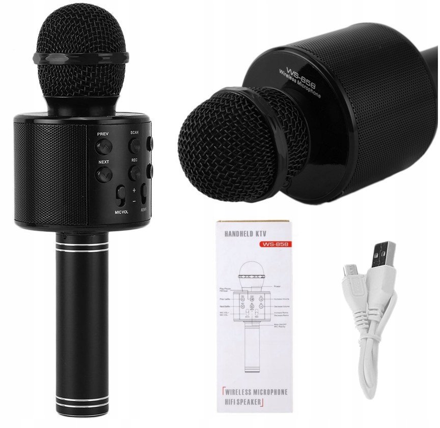 Mikrofon Bezprzewodowy Karaoke - Bluetooth Głośnik Różowy G242R