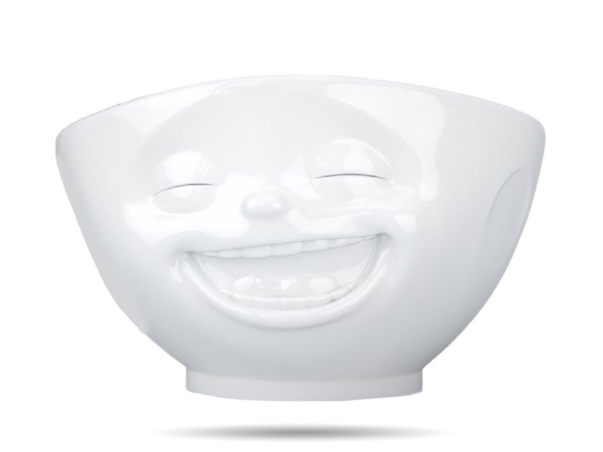 Biała porcelanowa uśmiechnięta miska 58products