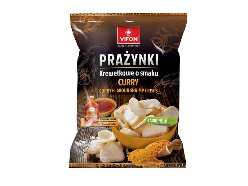 Prażynki Krewetkowe Łagodne Curry 100G Vifon