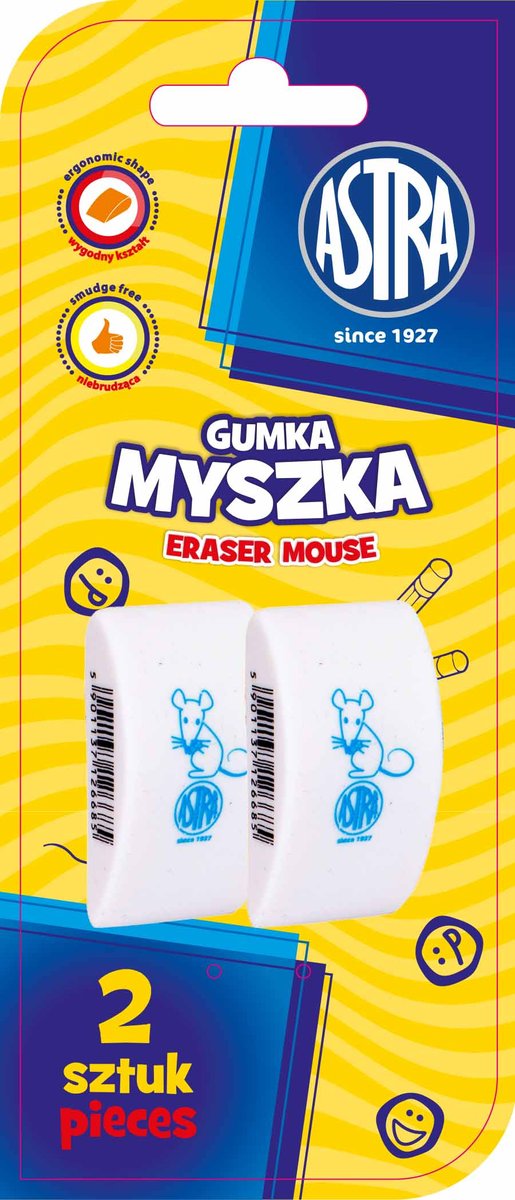 Gumka Myszka Astra 2 Szt.