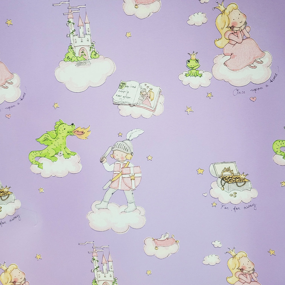 Papier Fioletowy Księżniczki Do Prezentów 57Cmx25M 25M47