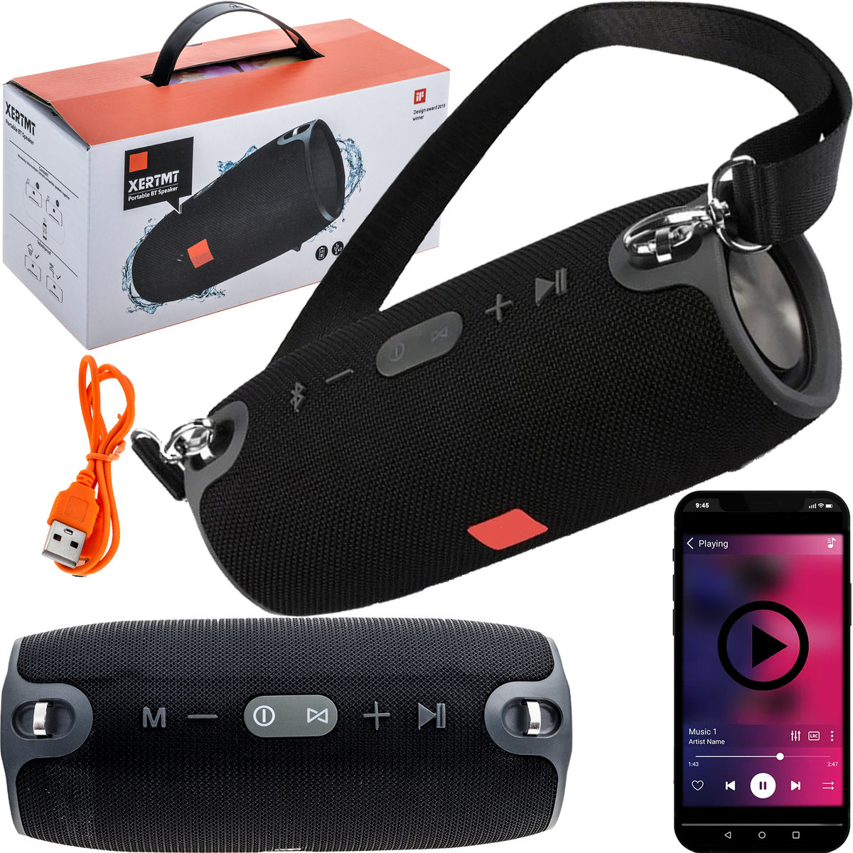 Głośnik Bezprzewodowy Przenośny Bluetooth Boombox