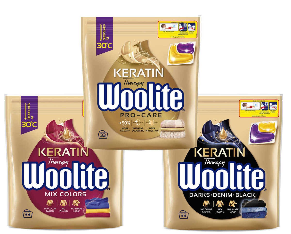 Woolite Kapsułki do prania 3x33 sztuki zestaw - Color + Dark + Pro Care