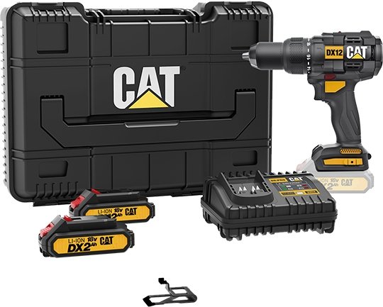 Caterpillar Wiertarko-wkrętarka udarowa CAT DX12 2xAku 2Ah