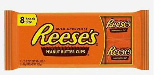 Reese'S 8 Peanut Butter Cups Snack Size 124G