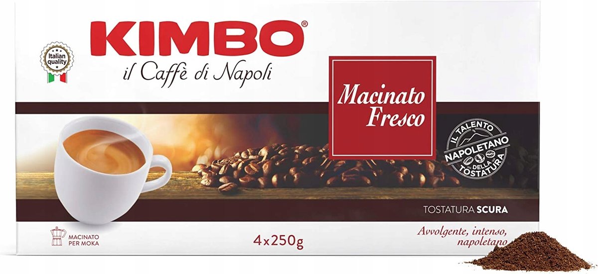 Kimbo Macinato Fresco 4X250G Kawa Mielona Włochy